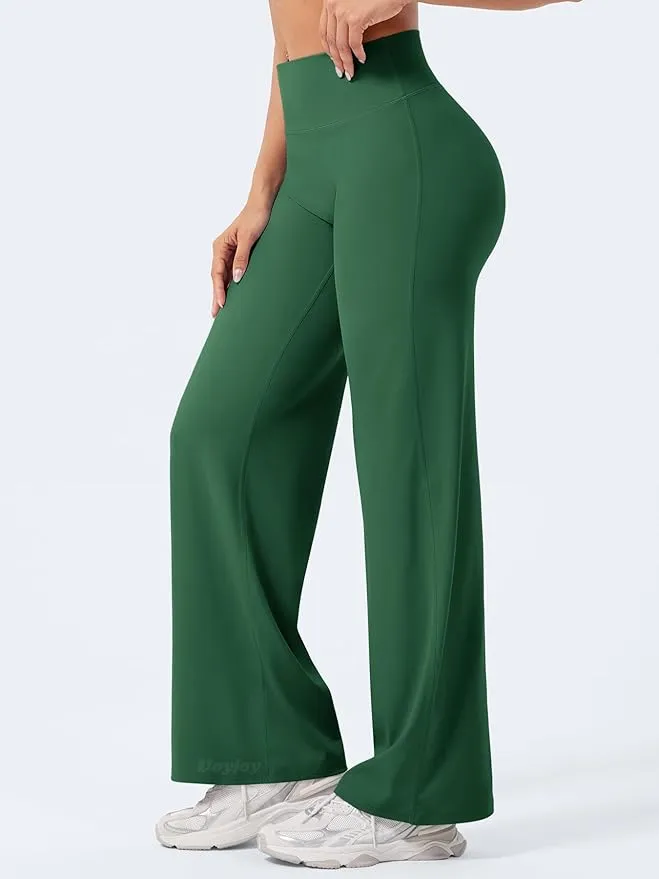 VOYJOY Straight Leggings Bottoms Wide Leg Pants for Women